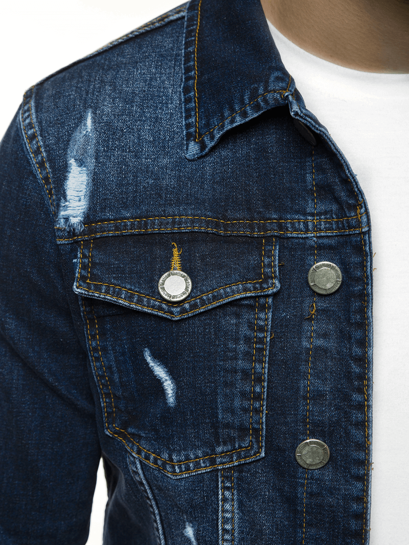 Куртка чоловіча джинсова Темно-Синя OZONEE O/20080