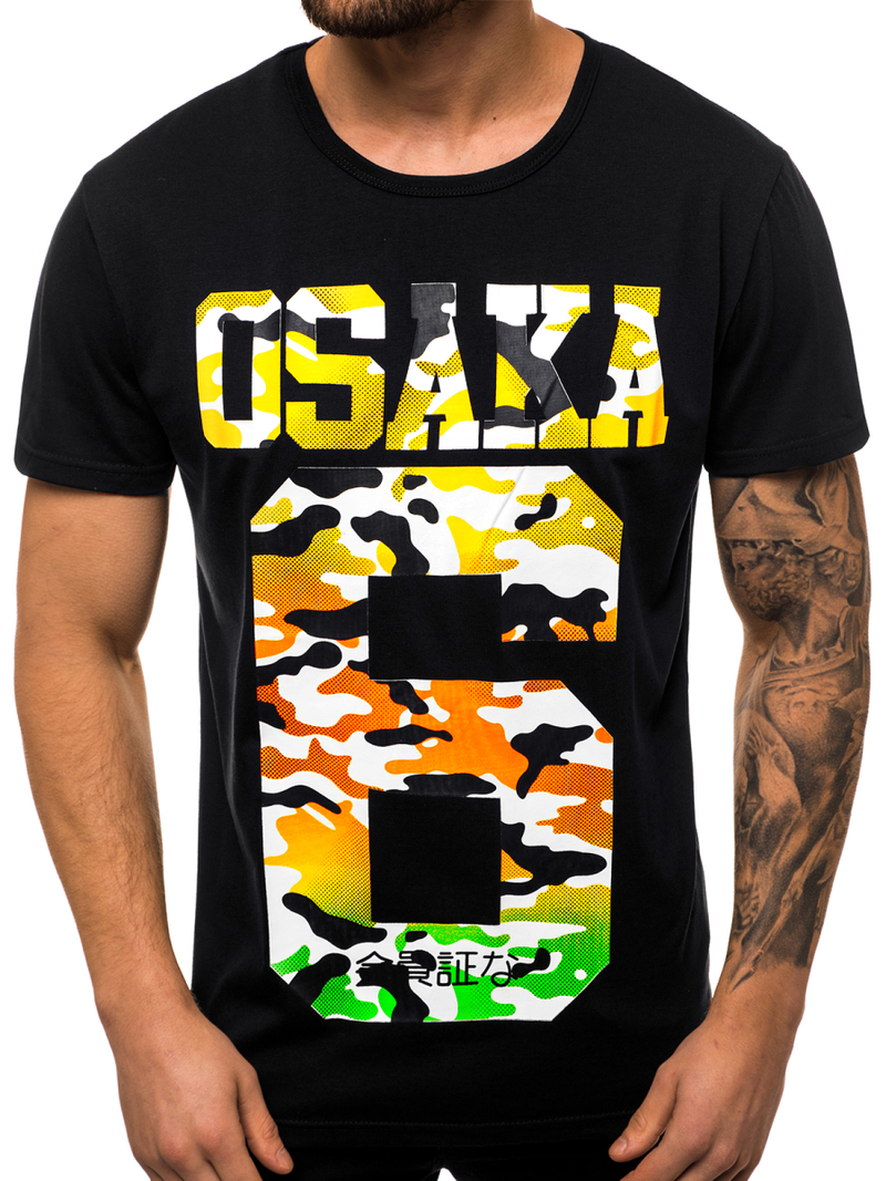 Футболка чоловіча Чорна OZONEE JS/KS1958