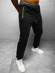 Spodnie dresowe męskie czarne OZONEE JS/68K10328