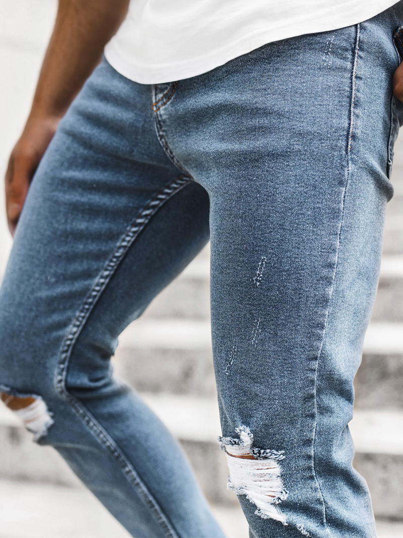 Spodnie jeansowe męskie niebieskie OZONEE DP/588/R1