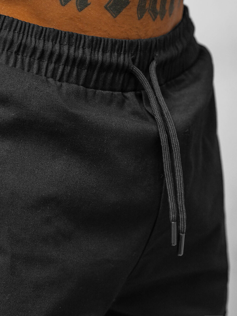 Spodnie męskie joggery czarne OZONEE O/G3006Z