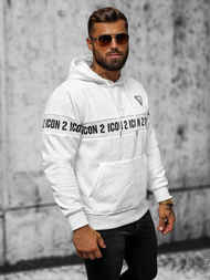 Толстовка чоловіча біла OZONEE JS/3B573