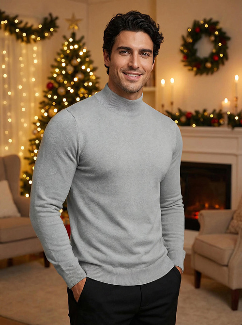 Светр чоловічій Сiрий OZONEE V/V24503Z