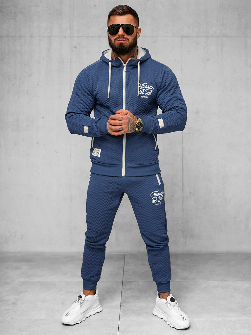 Komplet dresowy męski indygo OZONEE O/FF5032AB