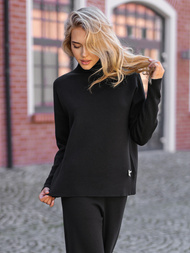 Komplet dresowy damski dwuczęściowy czarny OZONEE JS/53C5203/3