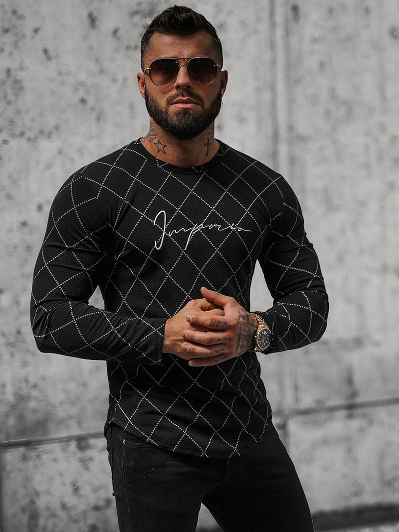 Bluza męska czarna OZONEE O/5919BZ