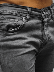 Spodnie jeansowe męskie czarne OZONEE DP/696/1