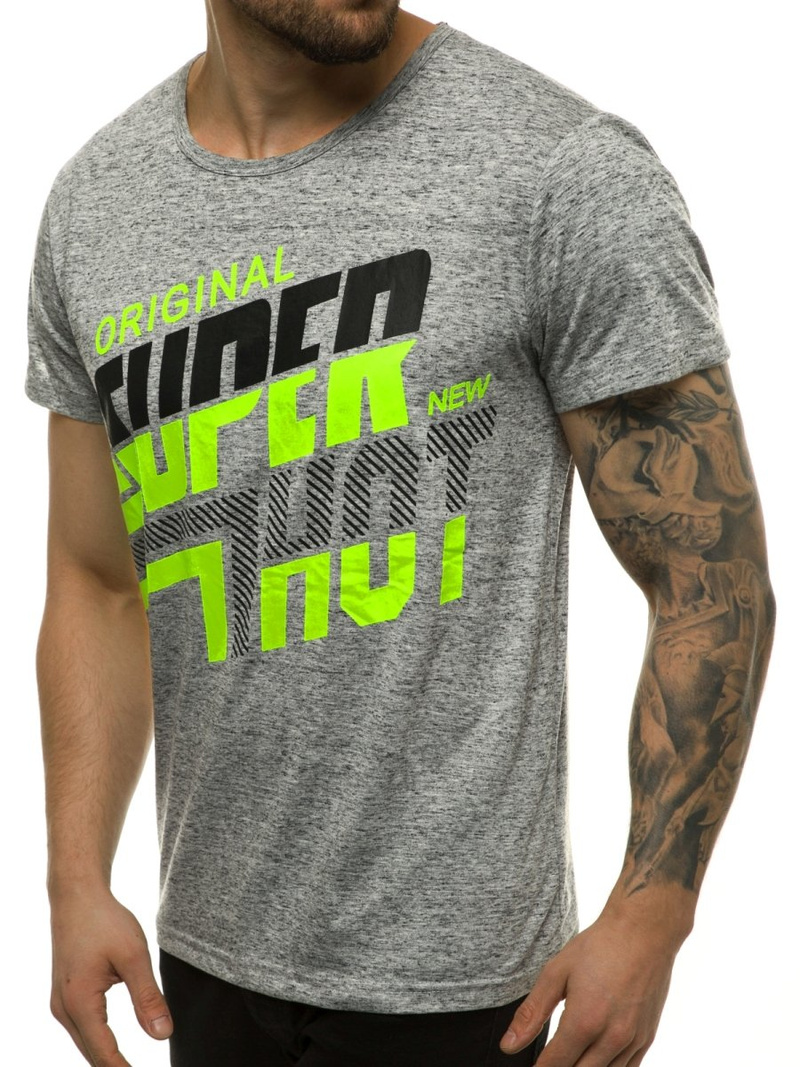 T-Shirt męski szary OZONEE JS/KS2110