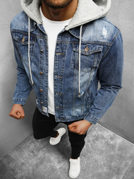 Чоловіча джинсова куртка Синя OZONEE NB/MJ505B