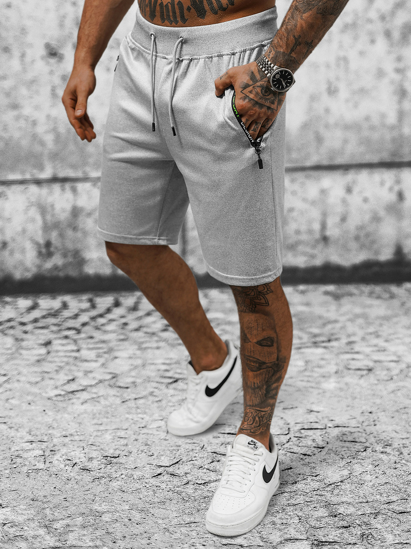 Spodenki dresowe męskie szare OZONEE JS/8K296