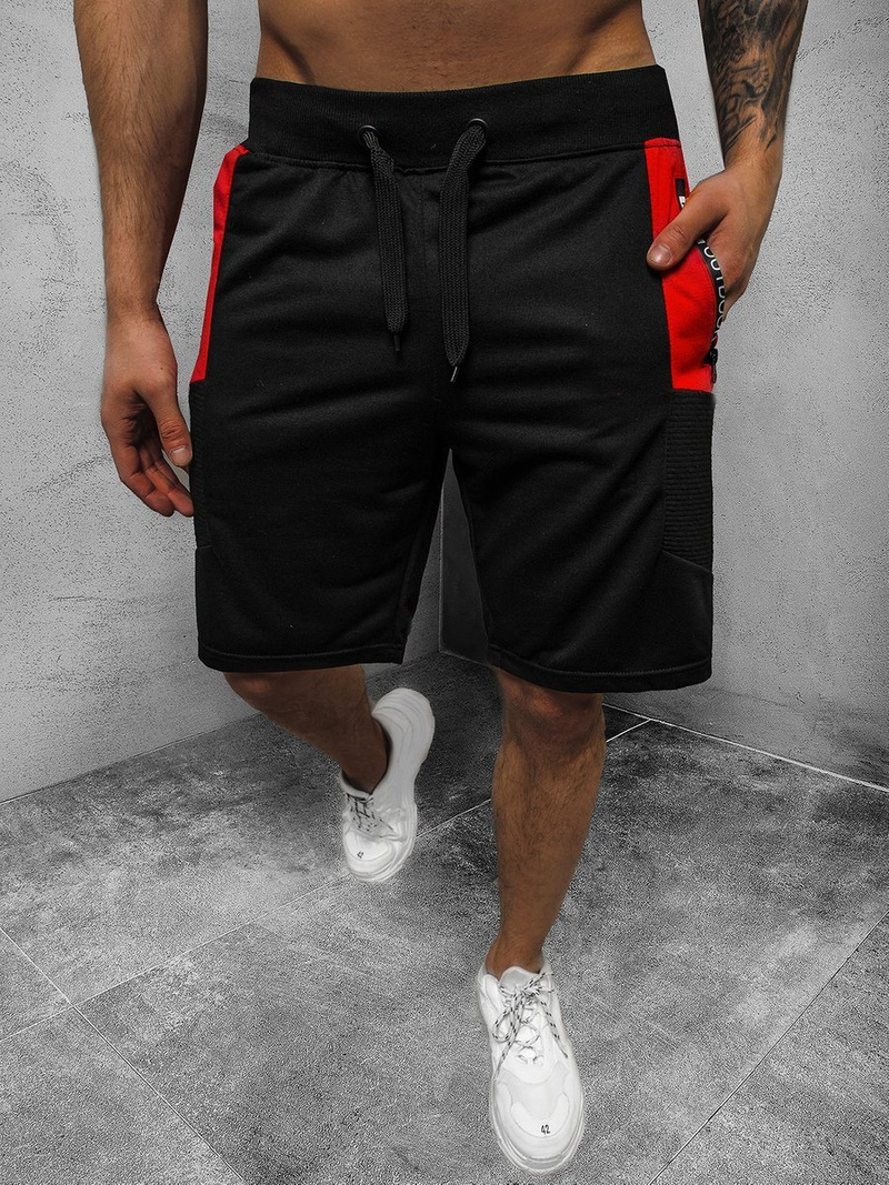 Spodenki dresowe męskie czarne OZONEE JS/68K10262