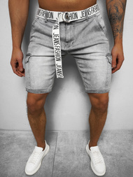 Spodenki męskie jeansowe szare OZONEE DR/TF191