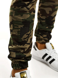 Spodnie męskie joggery moro-zielone OZONEE A/829