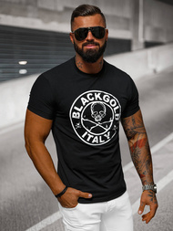 T-shirt męski slim fit czarny OZONEE NB/MT3074