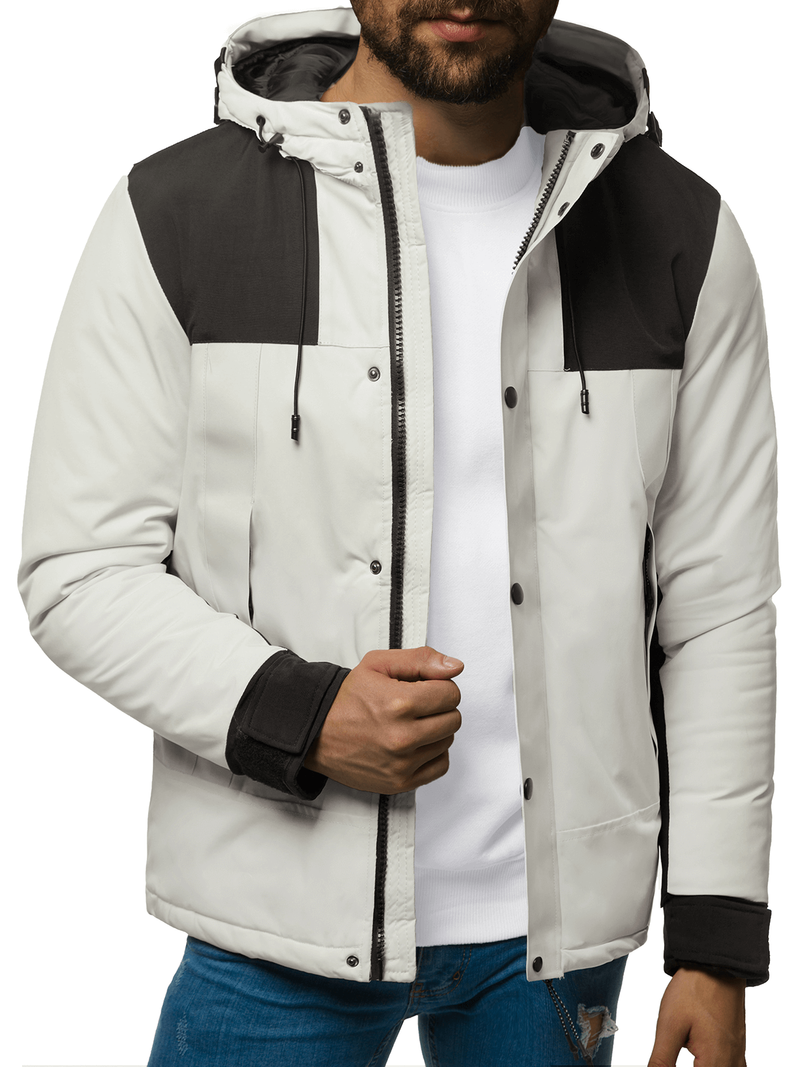 Kurtka zimowa męska ecru OZONEE JS/J1905