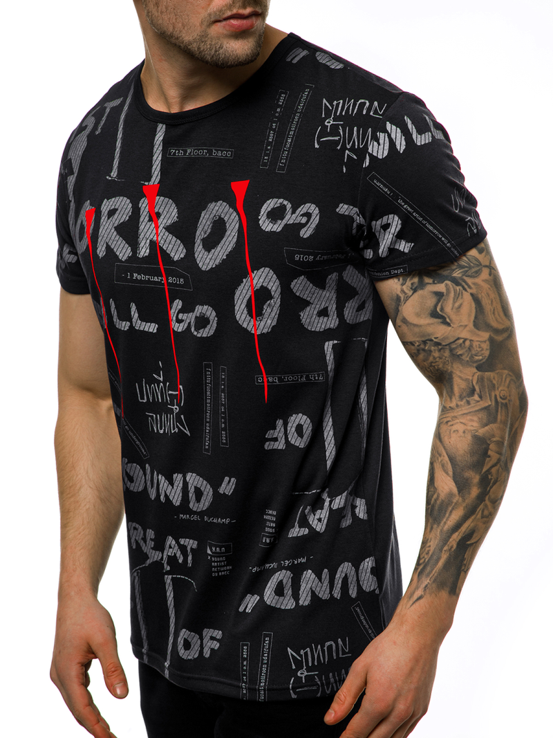 Футболка чоловіча Чорна OZONEE JS/SS10926