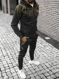 Komplet dresowy męski czarno-złoty OZONEE O/HM395