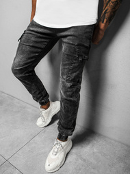 Штани чоловічі джоггери Чорнi OZONEE DR/TF128