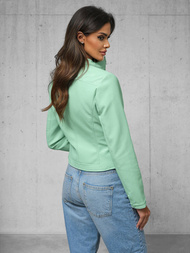 Kurtka skórzana damska miętowa OZONEE JS/11Z8127