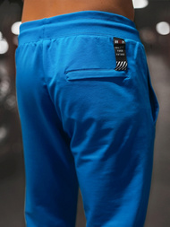 Spodnie dresowe męskie niebieskie b/18203022z