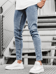 Spodnie jeansowe męskie jasno-niebieskie OZONEE O/4492/02