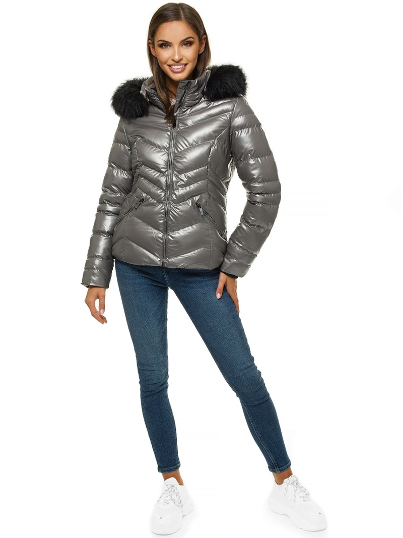 Куртка жіноча срібляста OZONEE JS/M23068/3