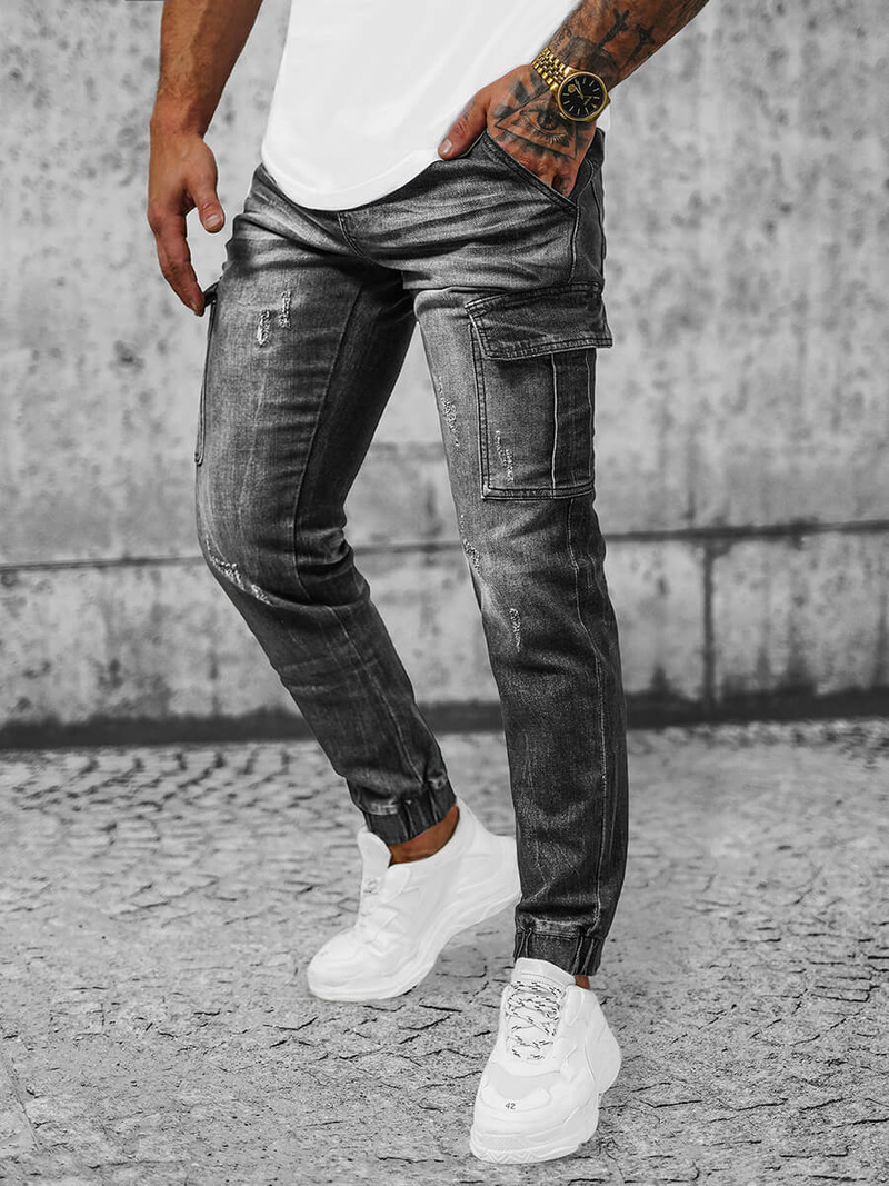 Чоловічі джинси джоггери Чорнi OZONEE NB/MP0130N