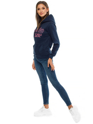Bluza z kapturem damska granatowa OZONEE JS/B26016