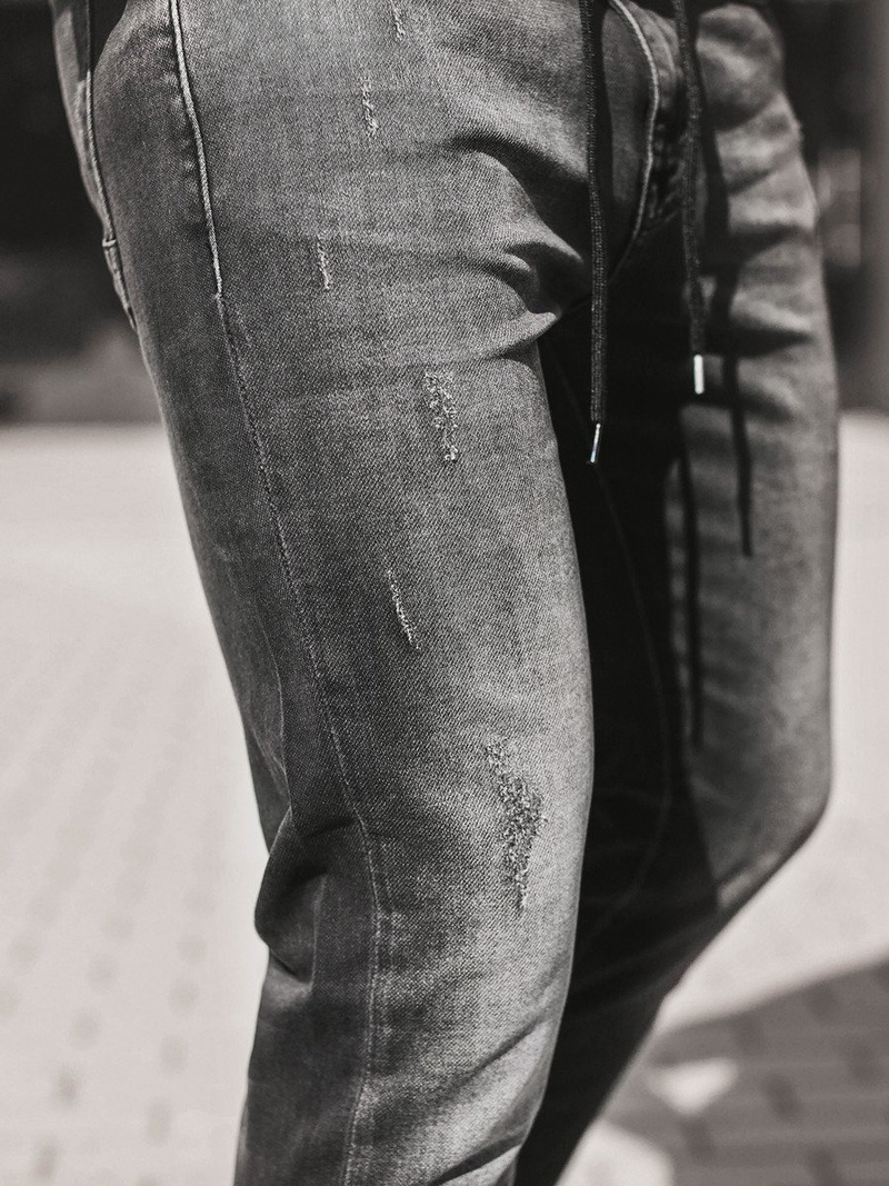 Spodnie męskie czarne OZONEE B/55030