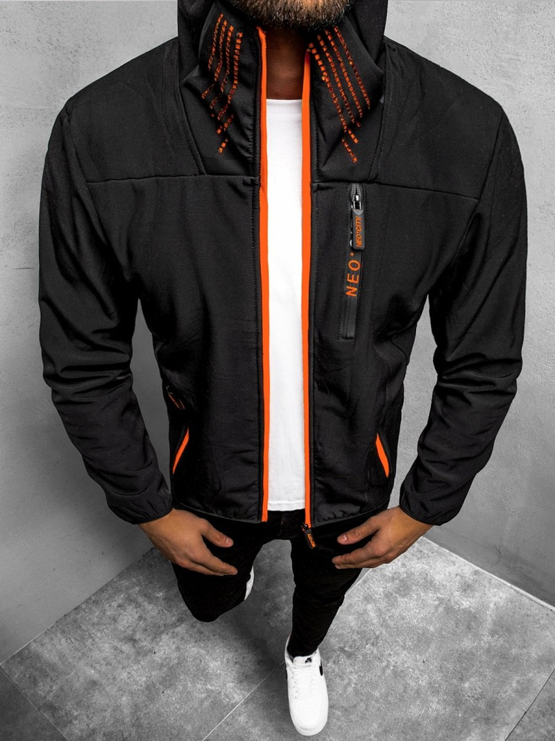 Kurtka softshell męska czarna OZONEE JS/KS2185Z