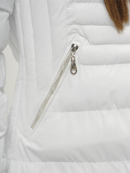 Kurtka zimowa damska z futerkiem biała OZONEE JS/M753/281