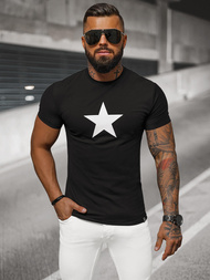 T-shirt męski slim fit czarny OZONEE NB/MT3067