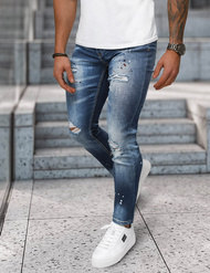 Spodnie jeansowe męskie ciemno-niebieskie OZONEE NB/MP0170BS
