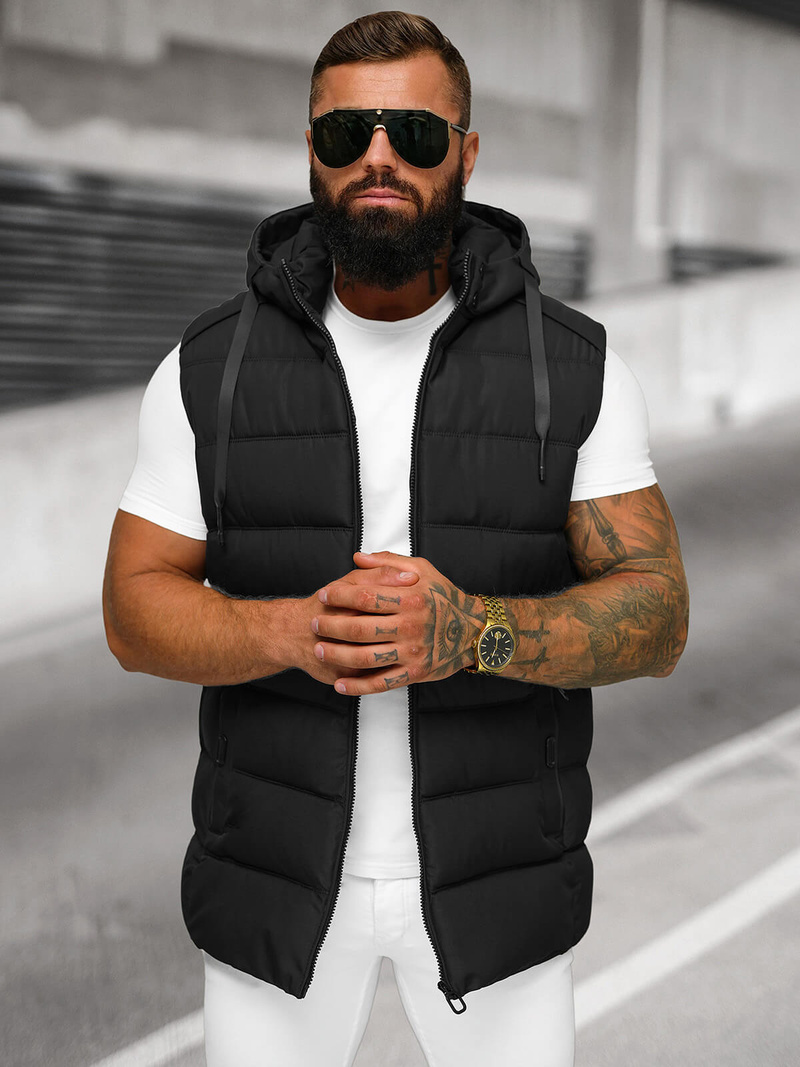 Безрукавка чоловіча чорна OZONEE JS/57M7506/392