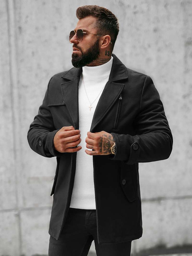 Пальто чоловіче Чорний OZONEE JS/79M3127Z