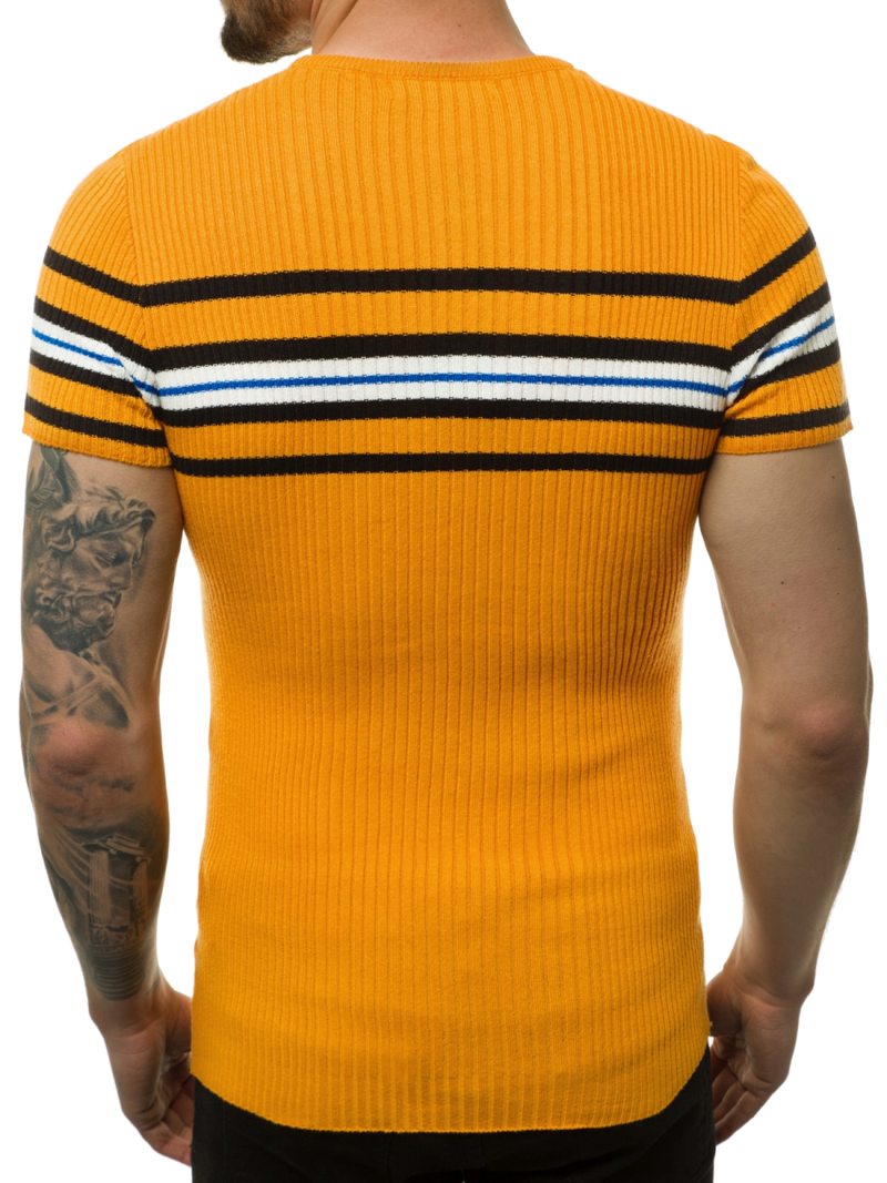 Bluzka z krótkim rękawem męska camelowa OZONEE L/2296