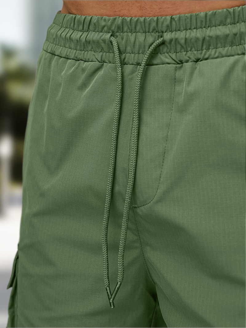 Spodenki męskie cargo z kieszeniami khaki OZONEE JS/27K6538/60