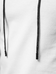 T-shirt męski z kapturem biały OZONEE JS/8T955/1