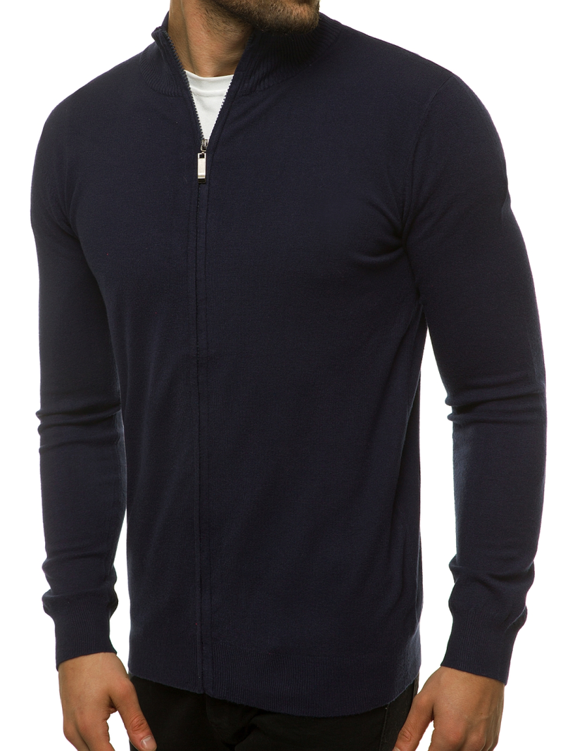 Sweter męski rozpinany granatowy OZONEE TMK/YY07/16Z