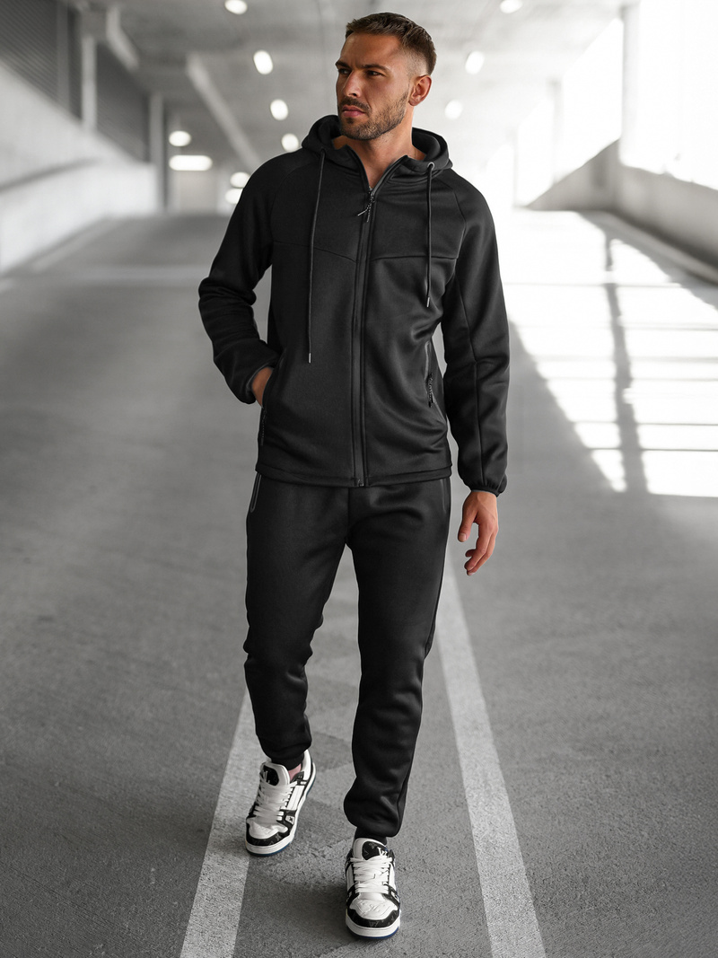 Komplet dresowy męski czarny OZONEE JS/8C1967/3