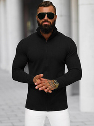 Sweter męski rozpinany czarny OZONEE NB/MM6004/4Z