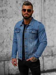 Kurtka męska jeansowa niebieska OZONEE T/7518Z