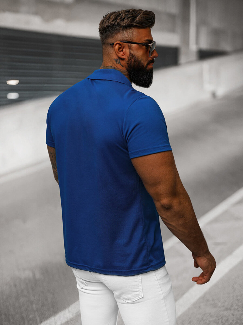 Футболка Поло чоловіча волошка OZONEE JS/8T80/65Z