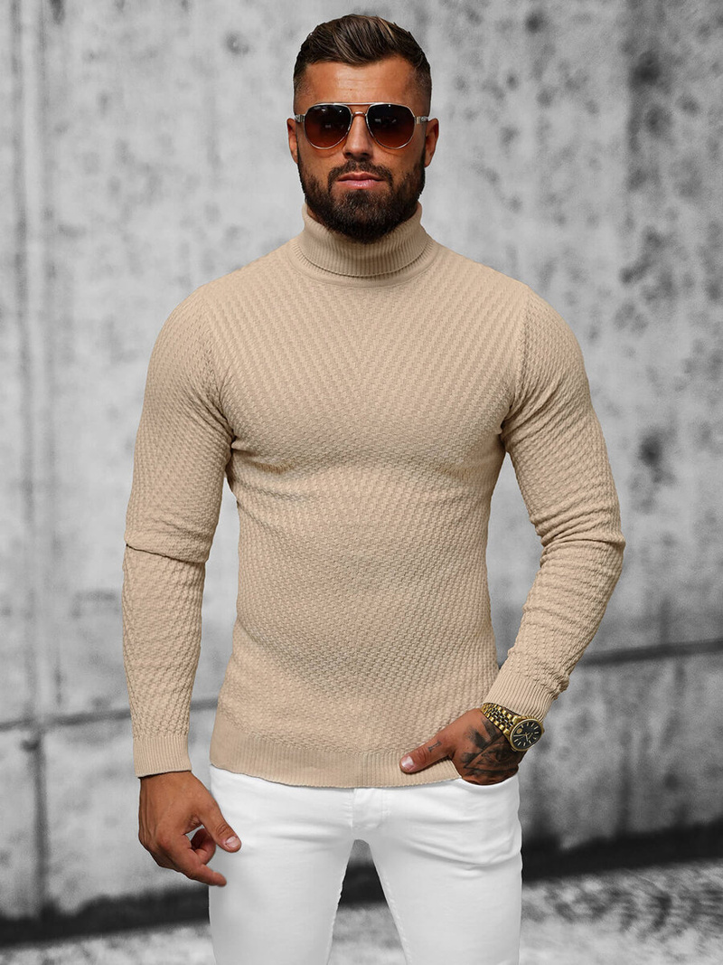 Светр чоловічій Бежевi OZONEE L/1596Z