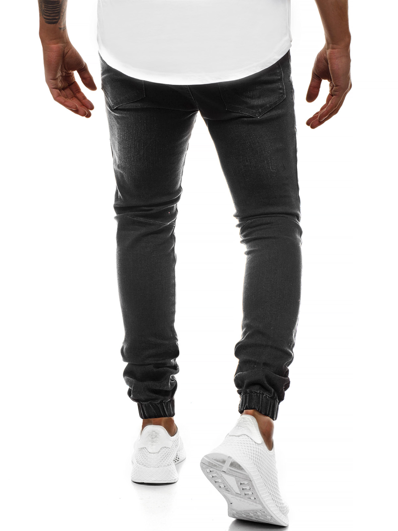 Spodnie jeans jogger męskie czarne OZONEE G/1067