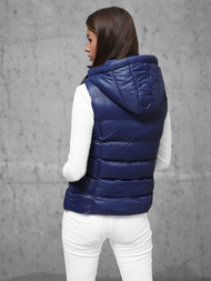 Стьобаний жіночий жилет tемно-cиня OZONEE JS/5M3133/215