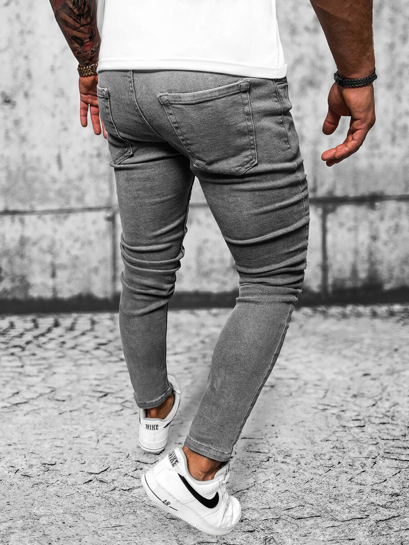 Spodnie jeansowe męskie szare OZONEE E/6551/01