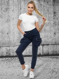 Spodnie damskie chino joggery granatowe OZONEE O/802