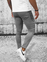 Spodnie jeansowe męskie grafitowe OZONEE O/273SPZ