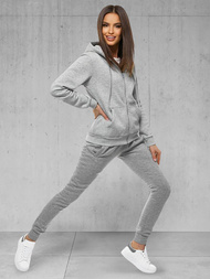 Жіночий спортивний костюм з двох частин ciрий OZONEE JS/CKW03